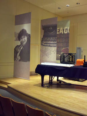 cloth banners indoors